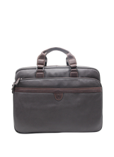 Charger l'image dans la galerie, Dunbar - Porte ordinateur en cuir de vachette foulonné marron