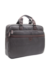 Charger l'image dans la galerie, Dunbar - Porte ordinateur en cuir de vachette foulonné marron