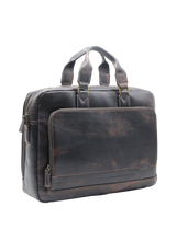 Charger l'image dans la galerie, Burland - Porte-documents en cuir de la vachette vieilli marron