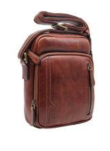 Charger l'image dans la galerie, Tarvin - Grand sac bandoulière en cuir de vachette vieilli