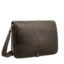 Charger l'image dans la galerie, Burland - Sac à rabat en cuir de vachette vieilli