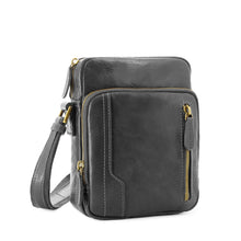 Charger l'image dans la galerie, Tarvin - Grand sac bandoulière en cuir de vachette vieilli