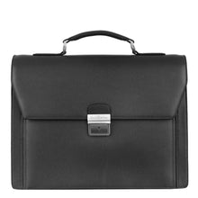 Charger l'image dans la galerie, Bourne - Serviette 2 soufflets en croûte de cuir de vachette et synthétique