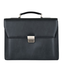 Charger l'image dans la galerie, Bourne - Serviette 3 soufflets en croûte de cuir de vachette et synthétique